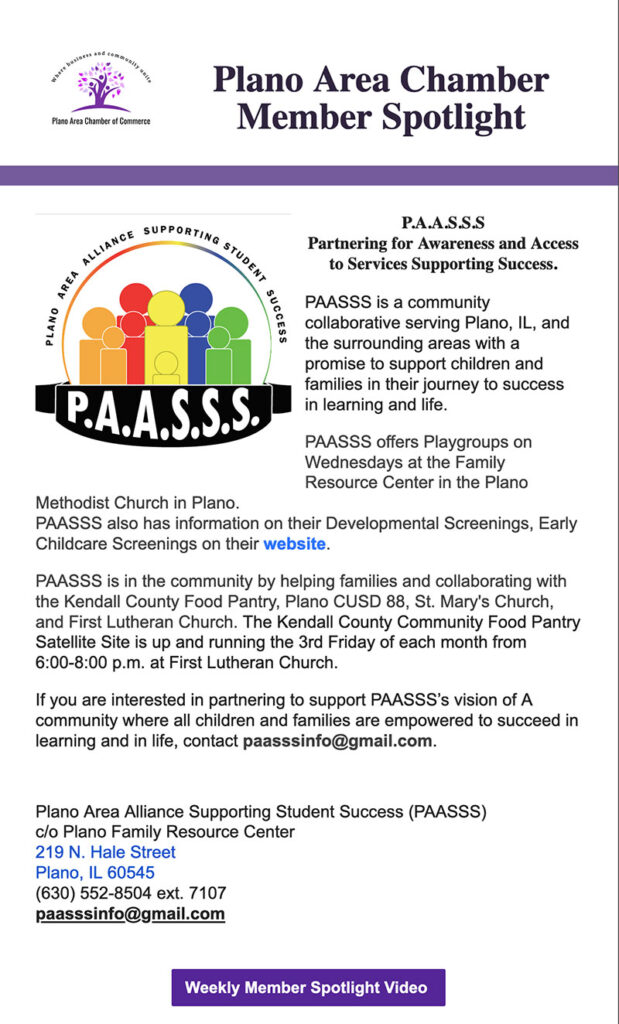 paasss plano area chamber spotlight